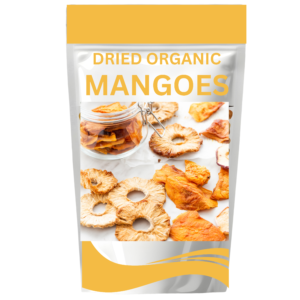 Dried organic mango chips